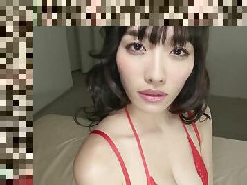 Pretty Japanese in red lingerie Konno Anna - Solo striptease