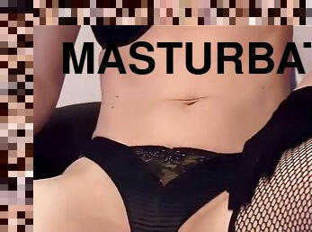 Masturbation close down and panties