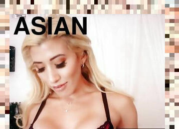 asiatisk, store-patter, lesbisk, latiner, fingering