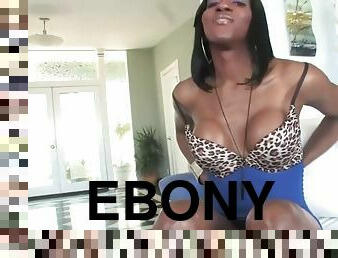 Ebony trans debutante sprays gallon of jizz
