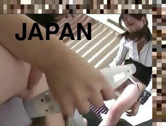 Japanese facesitting, threesome lesbian domination