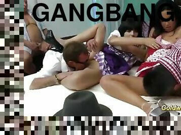 orgie, gangbang, culotte, cuir