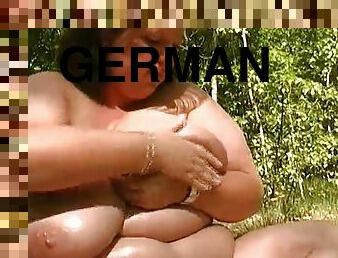 rumpe, store-pupper, nudist, orgasme, utendørs, pussy, amatør, tysk, vintage, bbw