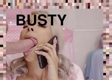Lauren Pixie  webcam POV with blonde busty sex doll - sex show