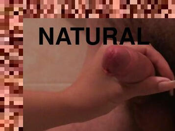 Long natural nails handjob and balls scratching