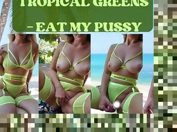 Horny Hot Teacher in lingerie masturbates outdoors using her Vibrator and Dildo