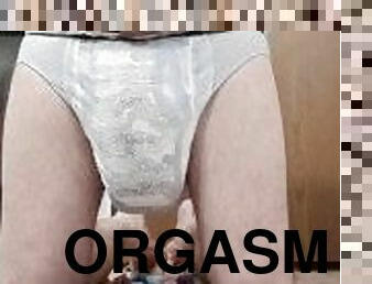 Masturbation + Orgasm Pathetic Soggy Diaper Boy