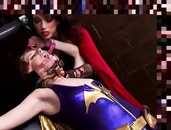 Lesbian femdom superheroine