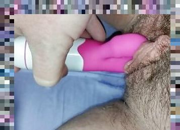 FTM plays with vibrator. Dripping wet pussy!