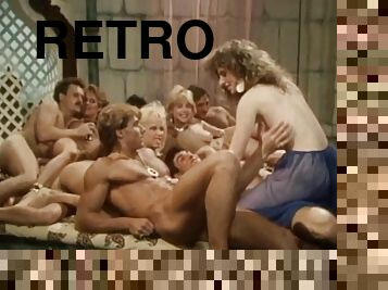 anal, vintage, sexo-en-grupo, retro, doble, penetración