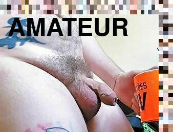 papa, nudiste, amateur, ejaculation-sur-le-corps, gay, branlette, ejaculation, solo, pappounet, tatouage