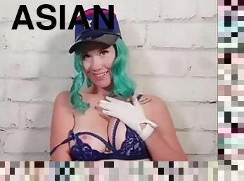 aasialainen, masturbaatio, nännit, vaimo, kypsä, suihinotto, kova-seksi, japanilainen, oraali, soolo