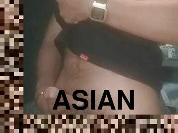 asiático, masturbação, amador, tiro-ao-alvo, adolescente, punheta, gozando, ejaculação, webcam, sozinho