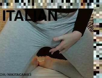 Italian MILF squirts until she gets wet  cam4 asmr
