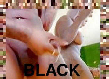 transsexuelle, ejaculation-sur-le-corps, travesti, black, butin, point-de-vue, ejaculation, mignonne, assez, solo