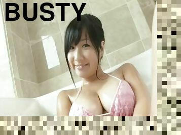 Busty asian soft rui kiriyama takes a shower
