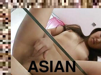 Coed asian schoolgirl undresses