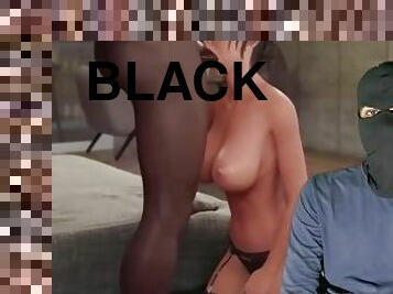 Xcartoon game play black boy and white girl sucking