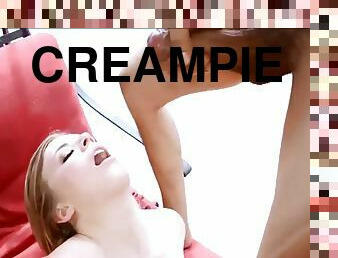 creampie, gesichts, massiver