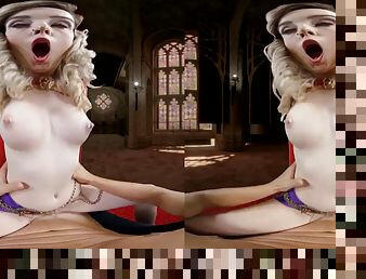 Naughty blonde slut in POV VR hardcore with cumshot