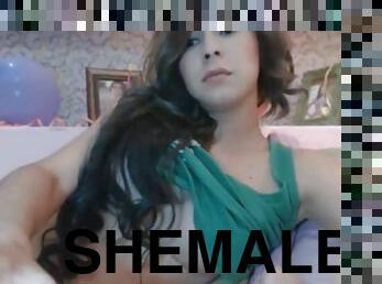 Hot Shemale playing with a