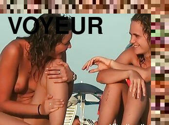 nudisti, giovanissime, videocamera, spiaggia, voyeur, sorpendenti