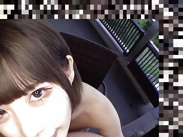 Perverted and slender beautiful Japanese beauty gives blowjob and creampie sex POV video uncensored hentai
