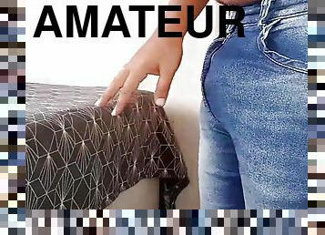 masturbation, amateur, ejaculation-sur-le-corps, énorme-bite, gay, branlette, brésil, fétiche, solo, jeans