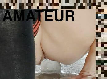 énorme, masturbation, mamelons, amateur, énorme-bite, milf, bas, chevauchement, gode, italien