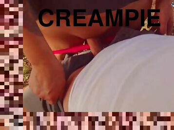 publik, amatör, cumshot, milf, hardcore, samling, creampie, par, trosor, sprut