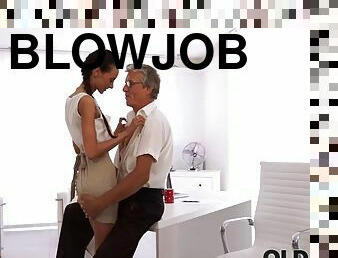 Old4k. old daddy penetrates smokinghot secretary in several poses