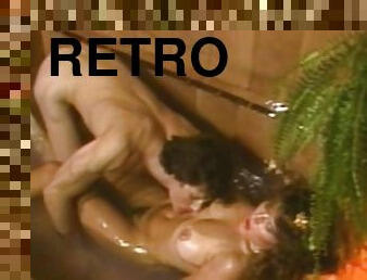 Retro beauty drilled in the tub