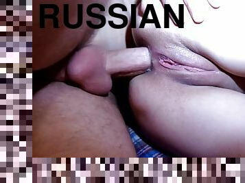 levrette, chatte-pussy, russe, anal, fellation, ejaculation-sur-le-corps, ados, parfait, petite, rasé