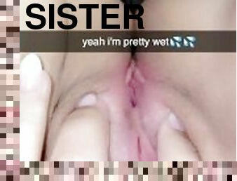 Sexting my Stepsister on Snapchat brings me a real orgasm