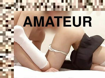 amateur, japonais, couple, hentai, minijupe