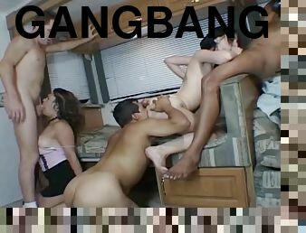 two chicks wild bang van gangbanged