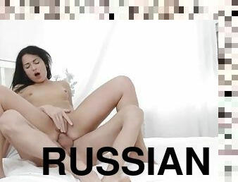 Anal in an all white bedroom with a Russian girl