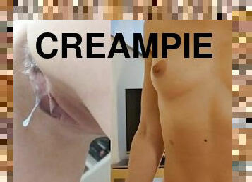 gravid, pussy, handjob, creampie, cum, stram, baller