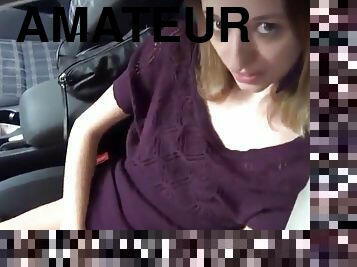 amateur, hardcore, allemand, voiture, point-de-vue, femme-habillée-mec-nu