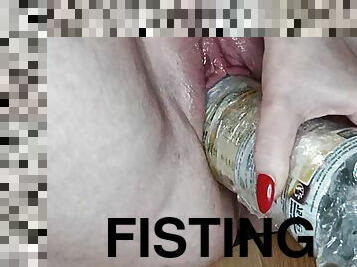 fisting, chatte-pussy, hardcore, blonde, pute, gode