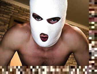 Dominant DADDY in balaclava FUCKS his SLAVE and cums in your MOUTH! Dirty Talk! Humiliation!