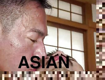 asiatique, fellation, énorme-bite, interracial, gay, ligotée, femme-dominatrice