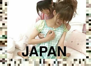 payudara-besar, lesbian-lesbian, jepang, permainan-jari