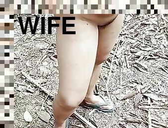 cul, gros-nichons, masturbation, mamelons, nudiste, public, femme, amateur, maison, maman