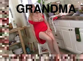 mormor, hårig, masturbation, fitta-pussy, smal, gamling, hardcore, blond, fetisch, ensam