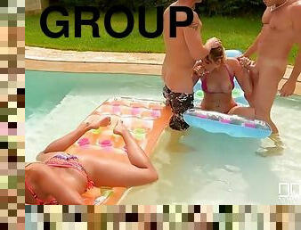 Pool makes teen sluts all horny and wet for cocks