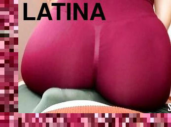 POV Assjob and Lap Dance by Hot Latina in Red Scrunch Butt Leggings