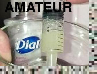 Making the new Dial formula called “Pure Cum” from my saved cum loads