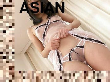 Lingerie asian babe wants your bald beaver eating
