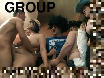 Thick hot group orgy